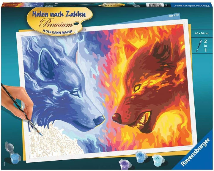 Ravensburger Malen nach Zahlen 20181 – Fire & Ice – ab 14 Jahren Alte Version, Alte Version