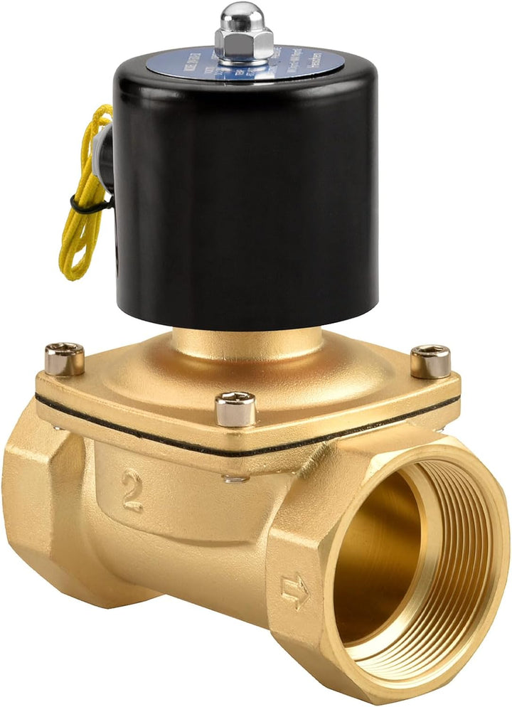 Heschen Elektrisches Messing-Magnetventil, 2W-500-50, PT2'', DC12V, Direktwirkung Wasser, Normal Ges