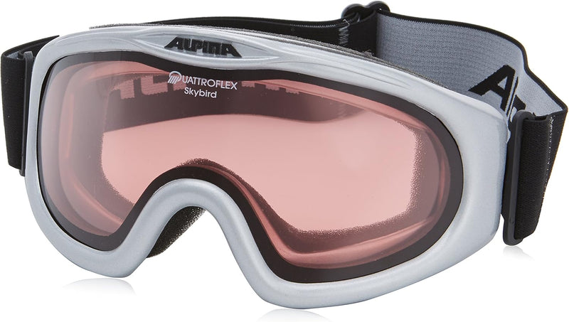 Alpina Skybird Skibrille (021 silber, Scheibe: QUATTROFLEX)