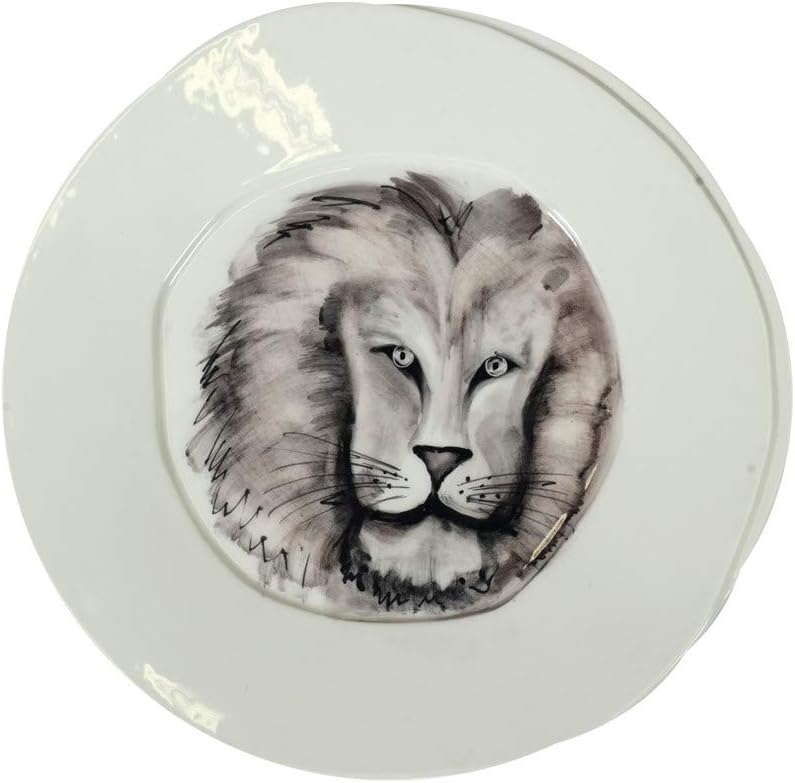 CREAFLOR HOME 2er Set Speiseteller, Essteller Safari Löwe D. 27cm Keramik Virginia Casa