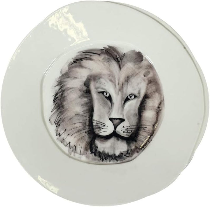 CREAFLOR HOME 2er Set Speiseteller, Essteller Safari Löwe D. 27cm Keramik Virginia Casa