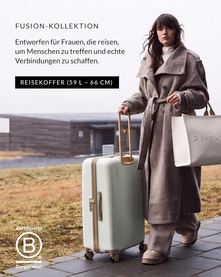 SUITSUIT Koffer Gross 66 cm - Leicht Hartschalen Reisekoffer mit Rollen - TSA-Schloss - 59 L - Fusio