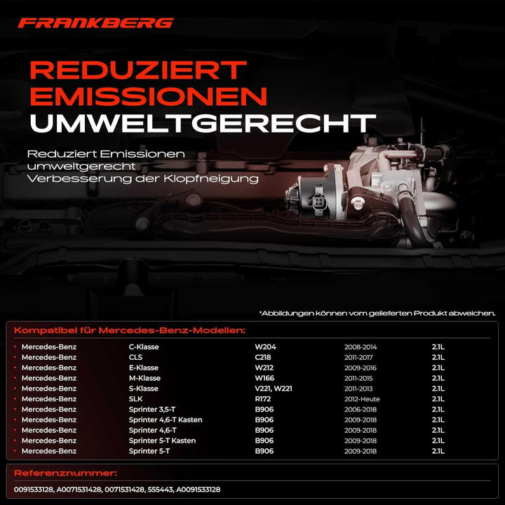 AGR-Ventil für W204 C204 S204 CLS C218 W212 A207 C207 S212 X204 W166 W221 SLK R172 B906 2.1L 2006-He