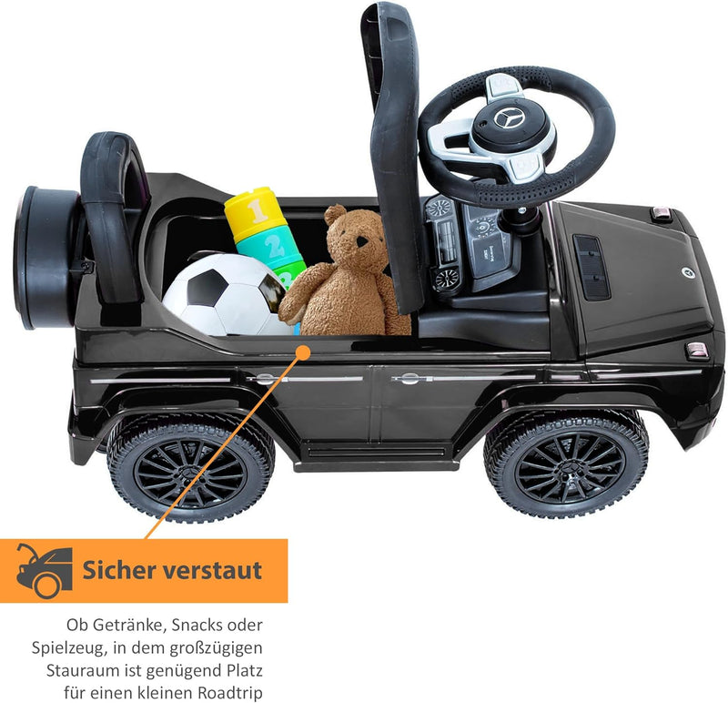 Rutscherauto Mercedes G350d, Babyrutscher mit leisen Kunststoffrädern, Kinderfahrzeug, Rutschauto