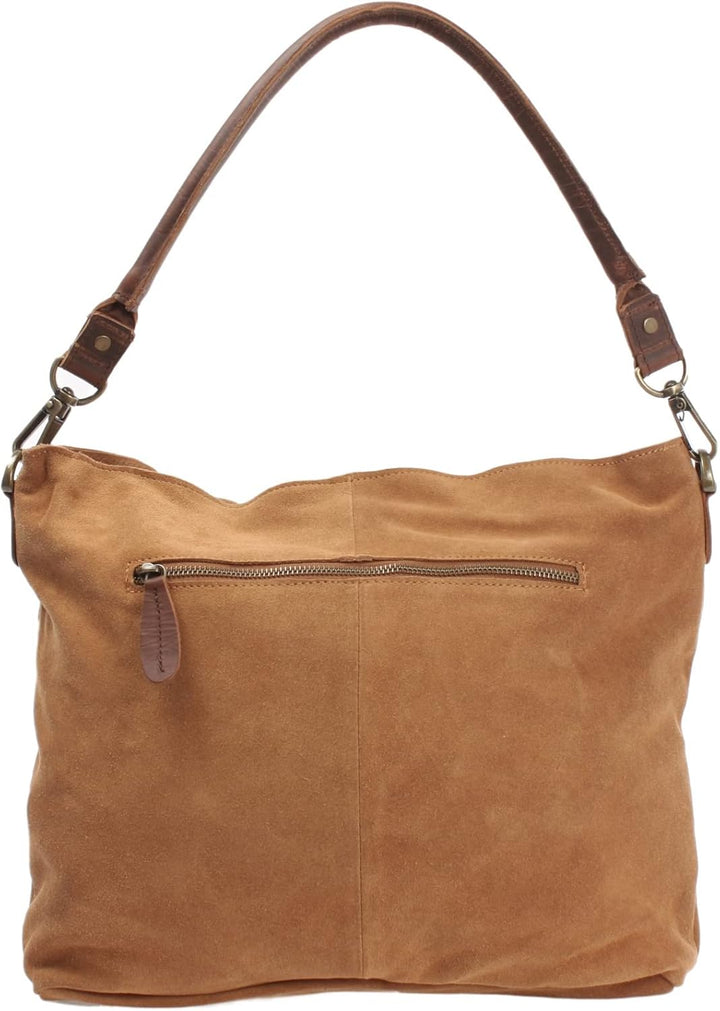 LECONI Schultertasche Ledertasche für Damen echtes Leder Natur grosser Shopper Lederhandtasche für D
