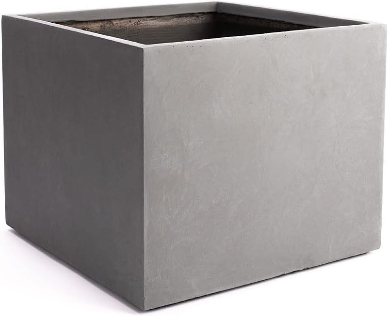 Pflanzwerk® Pflanzkübel Cube Grau 23x23x23cm *Frostbeständiger Blumenkübel* *UV-Schutz* *Qualitätswa