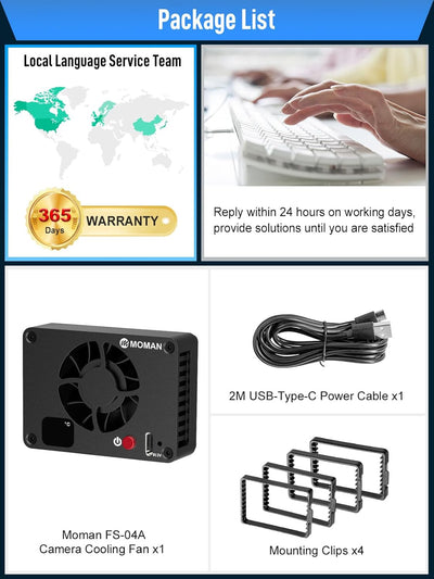 Camera Cooling Fan, Moman Halbleiter Kühlsystem für Kameras mit Aufladen vom Typ C & Anzeigebildschi