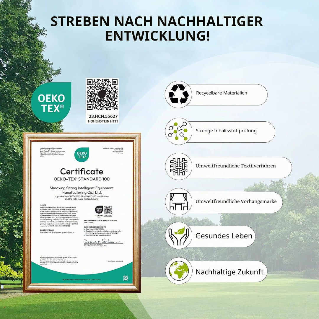 PONY DANCE Schallschutz Vorhang Weiss Lichtundurchlässige Gardinen Schlafzimmer 2er Set H 260 x B 13