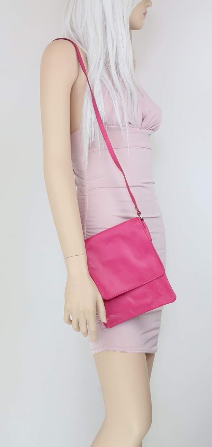 Girly Handbags Umhängetasche aus echtem Leder Blaugrünes Tan, Blaugrünes Tan