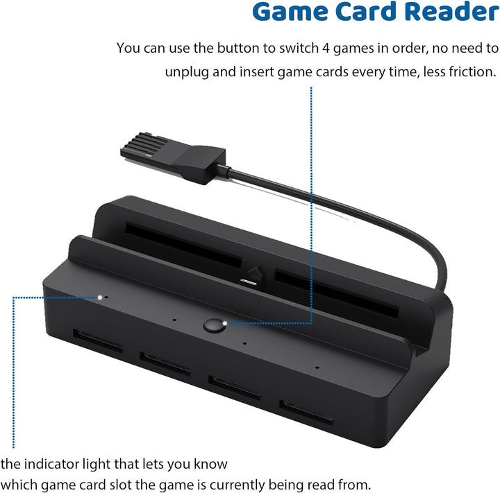 Game Card Reader für Switch/Switch OLED TV Ladestation DOBEWINGDELOU Zubehör Game Card Holder Quick
