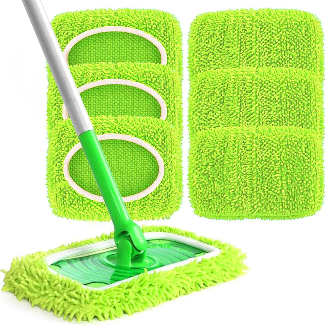 6 Stück für Swiffer Bodentücher Tücher Mikrofaser Set 25,4x11,5cm Wiederverwendbar für Swiffer Sweep