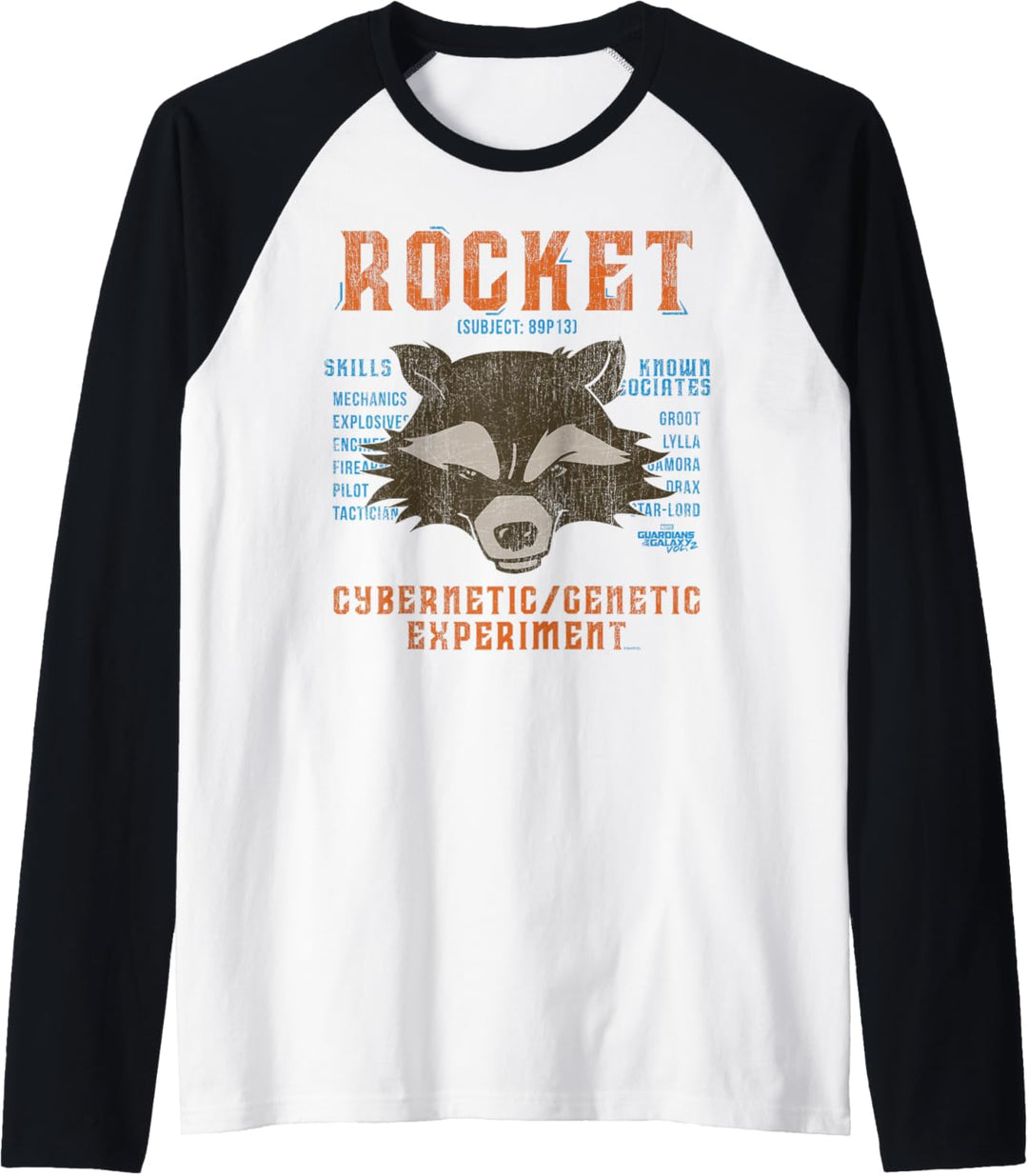 Marvel Guardians Vol. 2 Rocket Skills Raglan