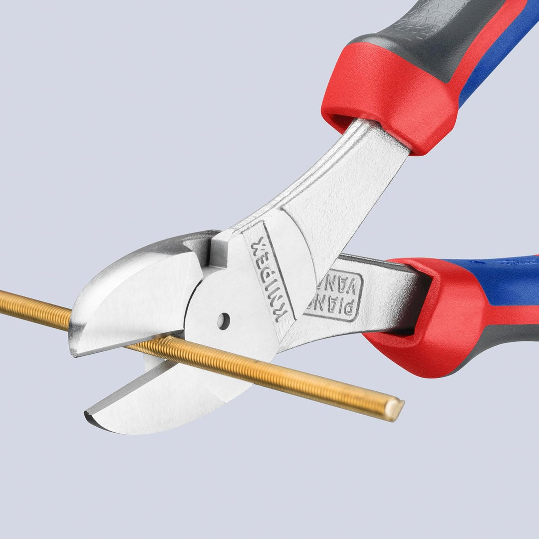 Knipex Kraft-Seitenschneider verchromt, mit Mehrkomponenten-Hüllen 180 mm 74 05 180 verchromt 180 mm