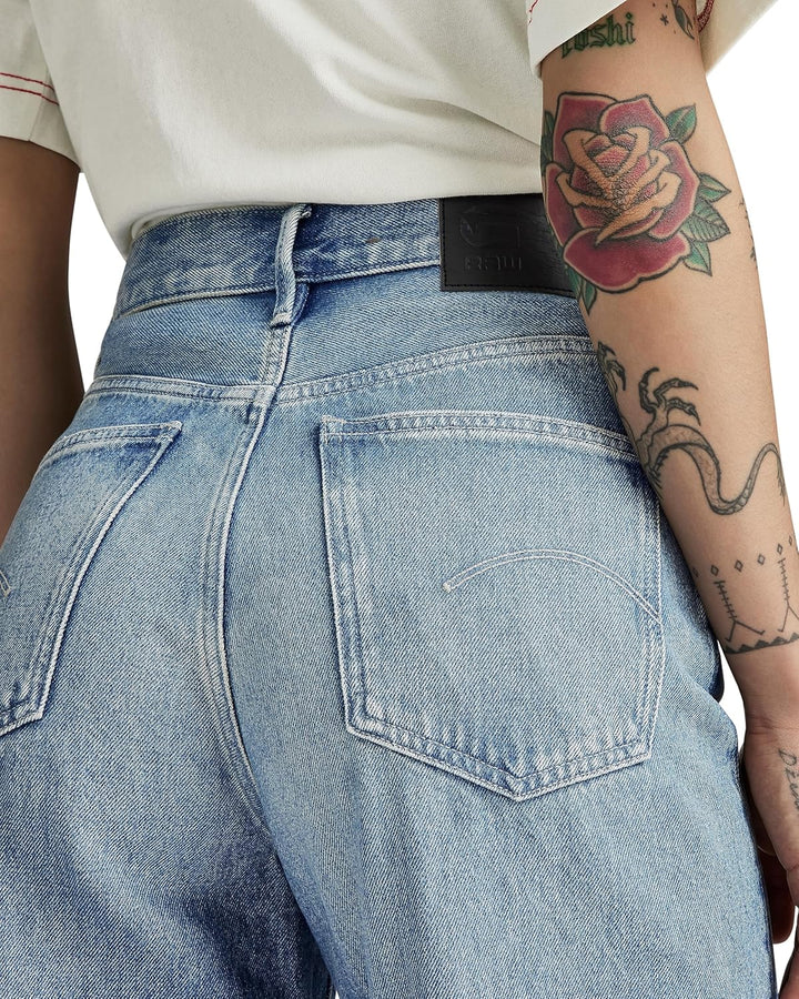 G-Star RAW Damen Deck 2.0 High Loose Jeans 25W / 32L Blau (Faded Blue Pool D23591-d436-g121), 25W /
