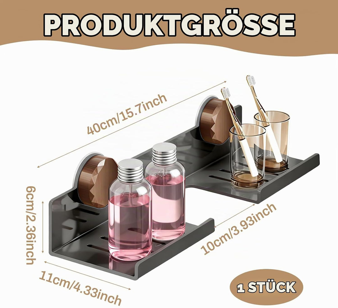 Waschbecken Ablage, Bad Organizer Badezimmer Regal Ohne Bohren Bad Ablage über Waschbecken 40 X 16 X