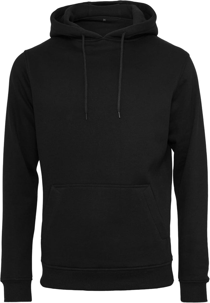 Build Your Brand mens Organic Hoody Hooded Sweatshirt, Schwarz