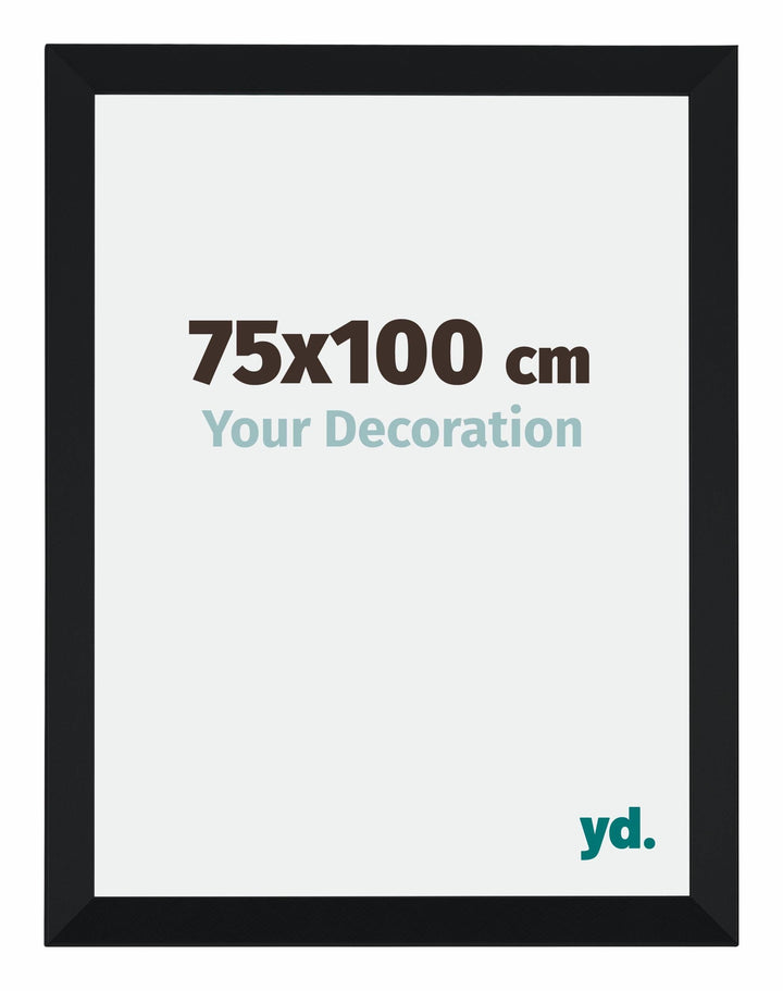 yd. Your Decoration - Bilderrahmen 75x100 cm - Schwarz Matt - Bilderrahmen aus MDF mit Acrylglas - A