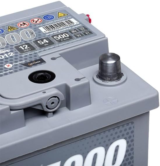 Yuasa YBX5012 Hochleistungs-Akku, 12 V, 54 Ah, 500 A, silberfarben