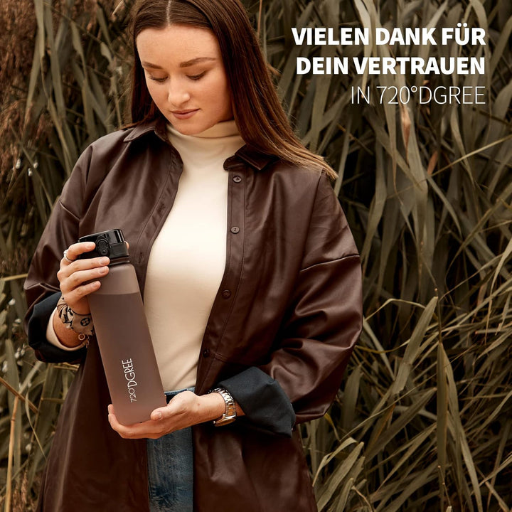 720°DGREE Trinkflasche “uberBottle“ 350ml, 500ml, 650ml, 1l, 1,5 Liter softTouch +Früchtebehälter -