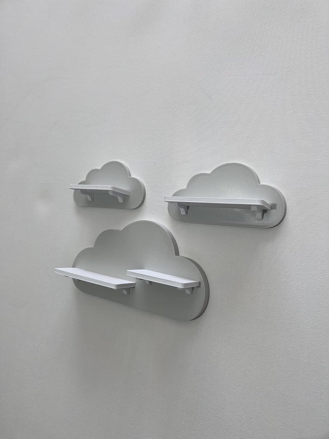 3er Wolken-Set Hellgrau passend/Kompatibel für die Toniebox Toniefiguren