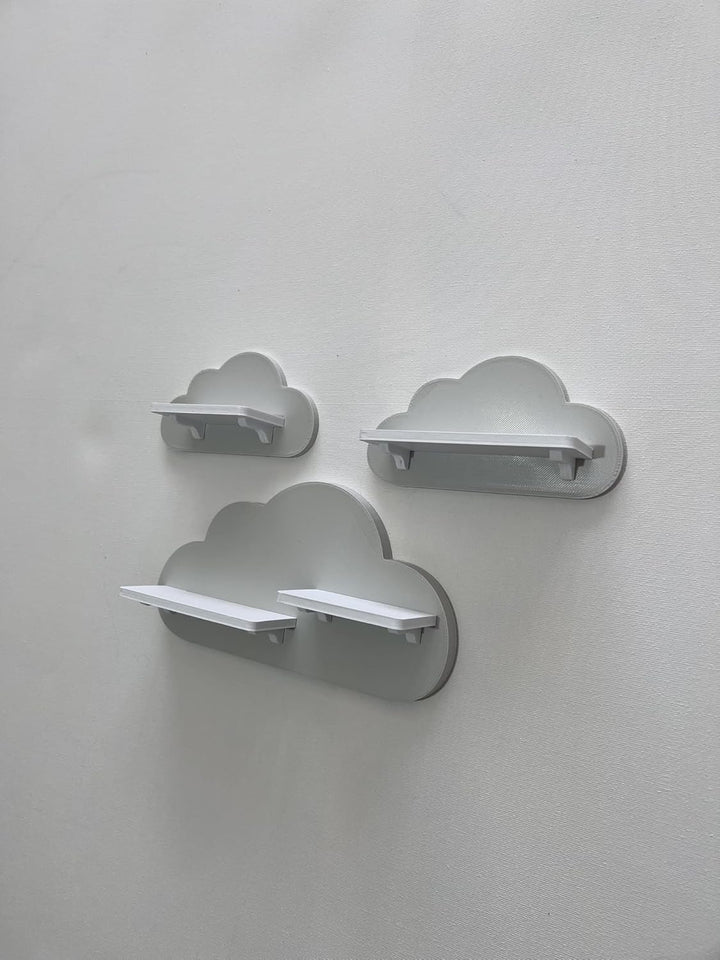 3er Wolken-Set Hellgrau passend/Kompatibel für die Toniebox Toniefiguren