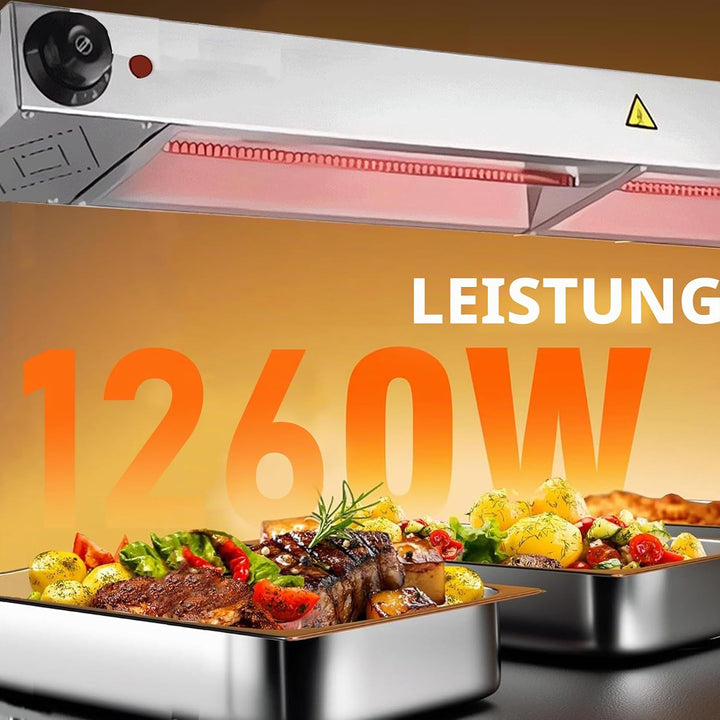 Wärmelampe Küche Gastro, Edelstahl Hängende Speisenwärmer Lampe, Kommerziell Lebensmittel Wärmelampe