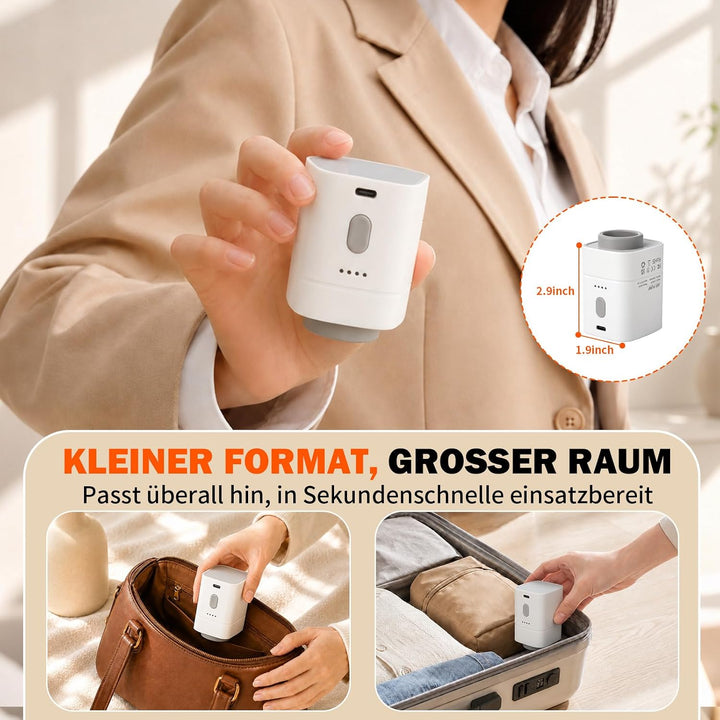 Vakuumbeutel für Kleidung mit kabelloser Vakuumpumpe – 15er-Set wiederverwendbare, reissfeste Kompre