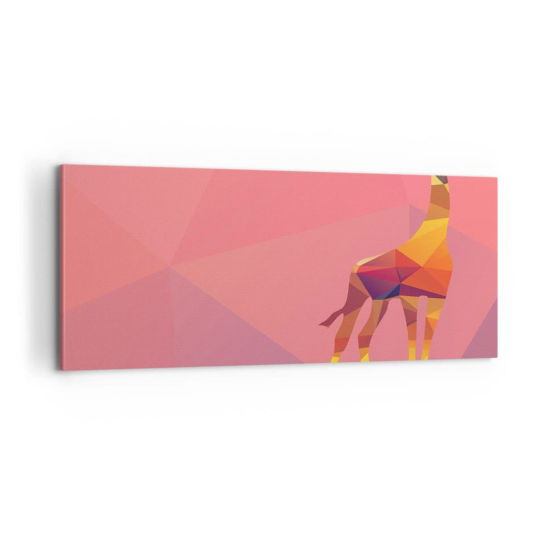 Panorama Bilder auf Leinwand 100x40cm Leinwandbild Giraffe modern Grafik Gross Wanddeko Bild Schlafz