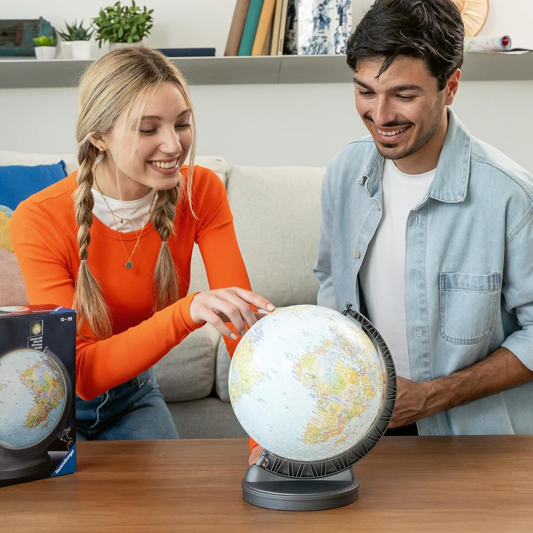 Ravensburger 3D Puzzle 11549 - Globus mit Licht - 540 Teile - Beleuchteter Globus für Erwachsene und