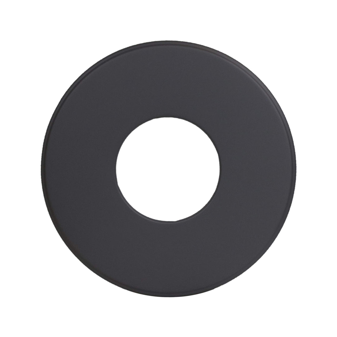 LANZZAS Ofenrohr Wand-Rosette mit 90 mm Rand - für den Durchmesser Ø 120 mm - Farbe: schwarz - Rauch