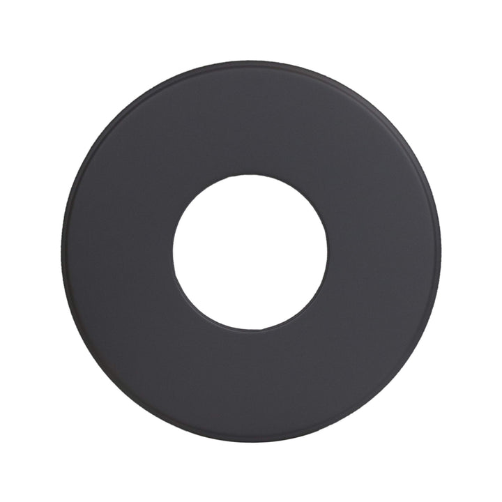LANZZAS Ofenrohr Wand-Rosette mit 90 mm Rand - für den Durchmesser Ø 120 mm - Farbe: schwarz - Rauch