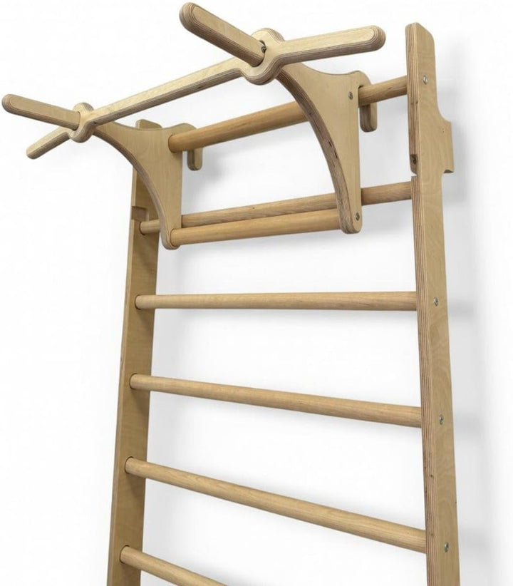 Dip-Stange – Abnehmbare Stange 94 cm – Trainingsstange aus Holz – Für die Turnwand – Breite 48 cm –