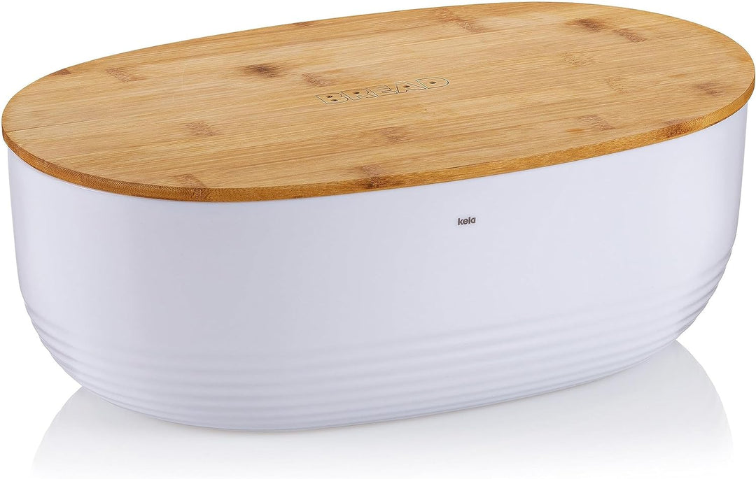 Kela weiss Brotkasten Namur PS-Kunststoff 37,5x23,0x14,0cm, 37.5 x 23 x 14 cm