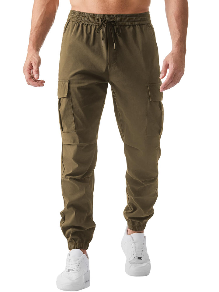 JMIERR Cargohose Herren Lang Jogger Sporthose Elastischer Taille mit Kordelzug Sweatpants Herren mit