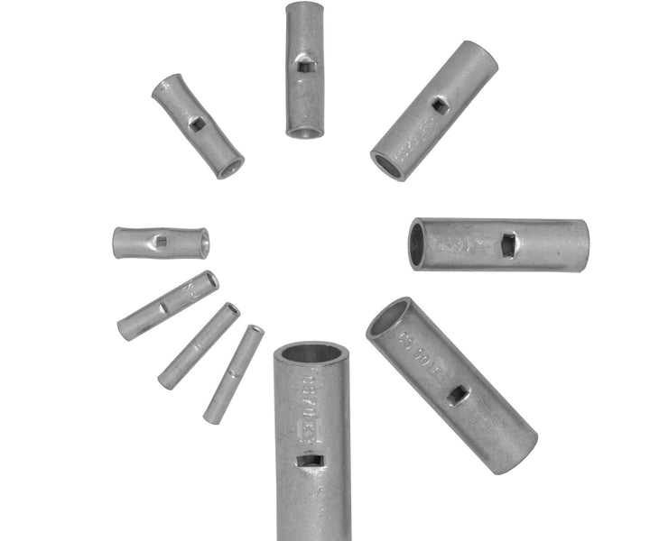 Stossverbinder unisoliert Pressverbinder blank Quetschverbinder Kabelverbinder (25 mm², 100 Stück) 2