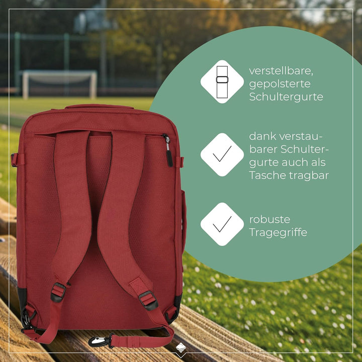 Travelite Handgepäck Rucksack/Tasche erfüllt IATA Bordgepäck Mass, Gepäck Serie Kick Off: Praktische