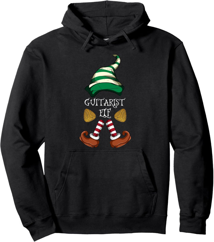 Gitarrist Pajama Party Geschenk für Kinder Elfe Gitarre Pullover Hoodie