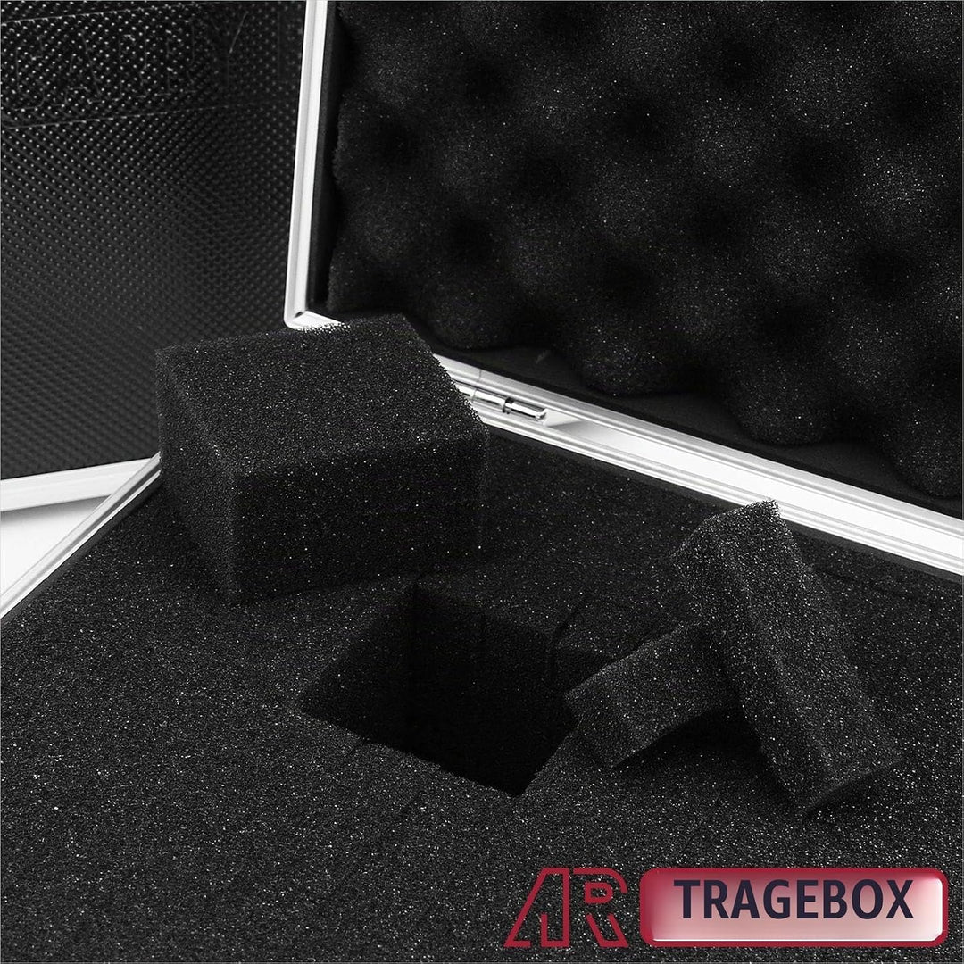 AR Carry Box® Kleine Alubox Alukoffer Aluminium Koffer Werkzeugkoffer leer 260x210x80mm Alu/Schwarz,