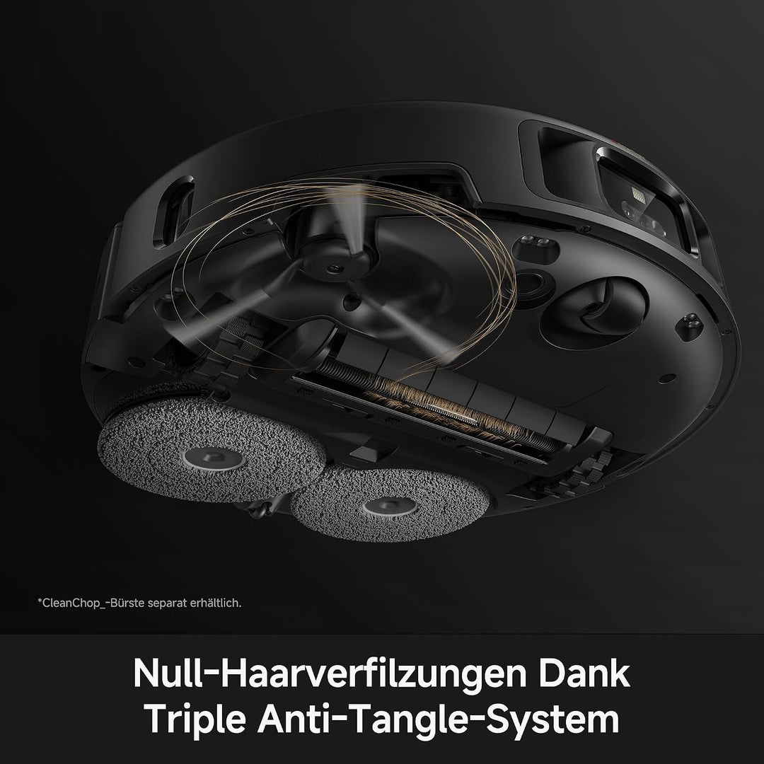 MOVA P70 Pro Ultra Saugroboter 30.000Pa Saugkraft Schwarz | 260 U/min Wischmoppmotor mit 12N Anpress