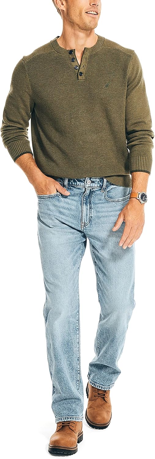 Nautica Herren Relaxed Fit Jeans 33W / 30L Alborian Sea Wash, 33W / 30L Alborian Sea Wash