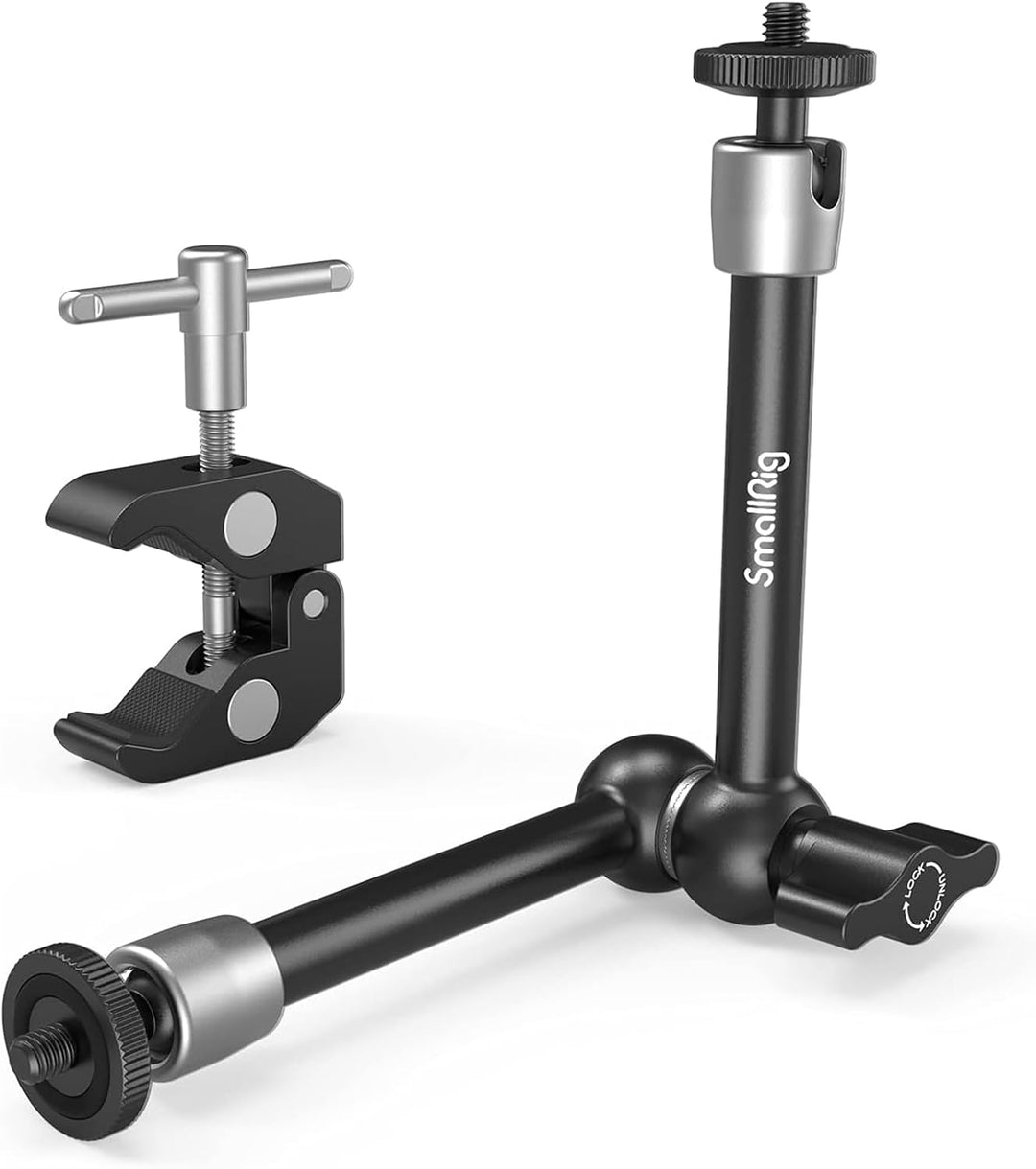 SmallRig Klemme mit 0,64 cm und 0,95 cm Gewinde und 24,8 cm verstellbarer Reibungsarm; Magischer Arm