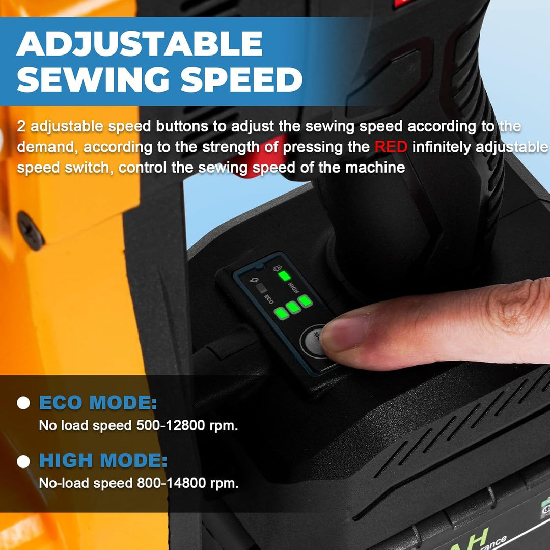 MXBAOHENG Sacknähmaschine mit 1 akku 21V Einstellbare Geschwindigkeit Beutelverschliessmaschine mit