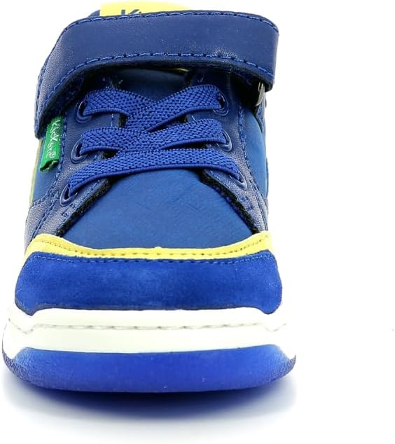 Kickers Unisex Kinder Kouic Sneaker 20 EU Marineblau Gelb, 20 EU Marineblau Gelb