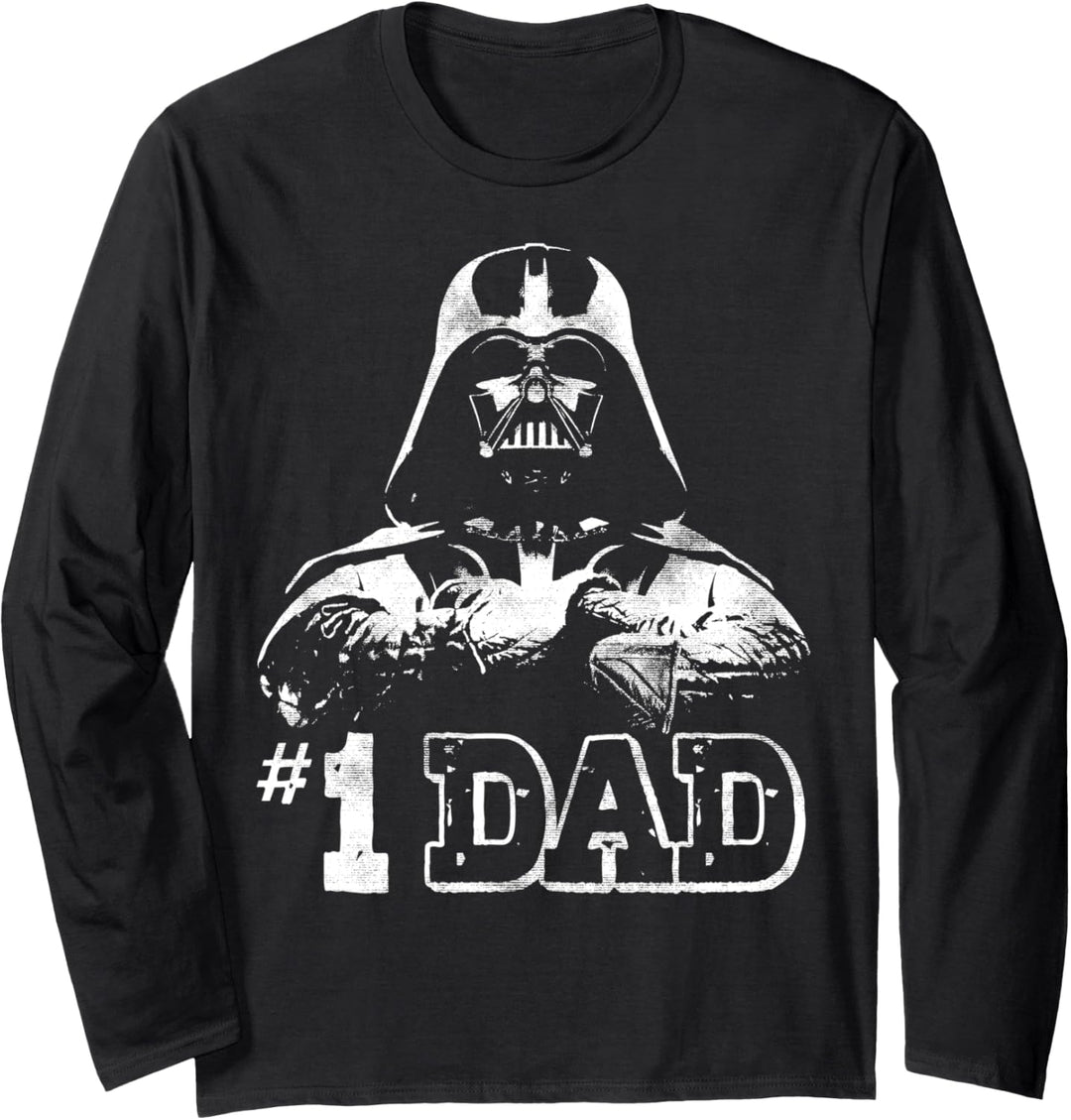 Star Wars Darth Vader Nummer 1 Papa in der Galaxie Portrait Langarmshirt