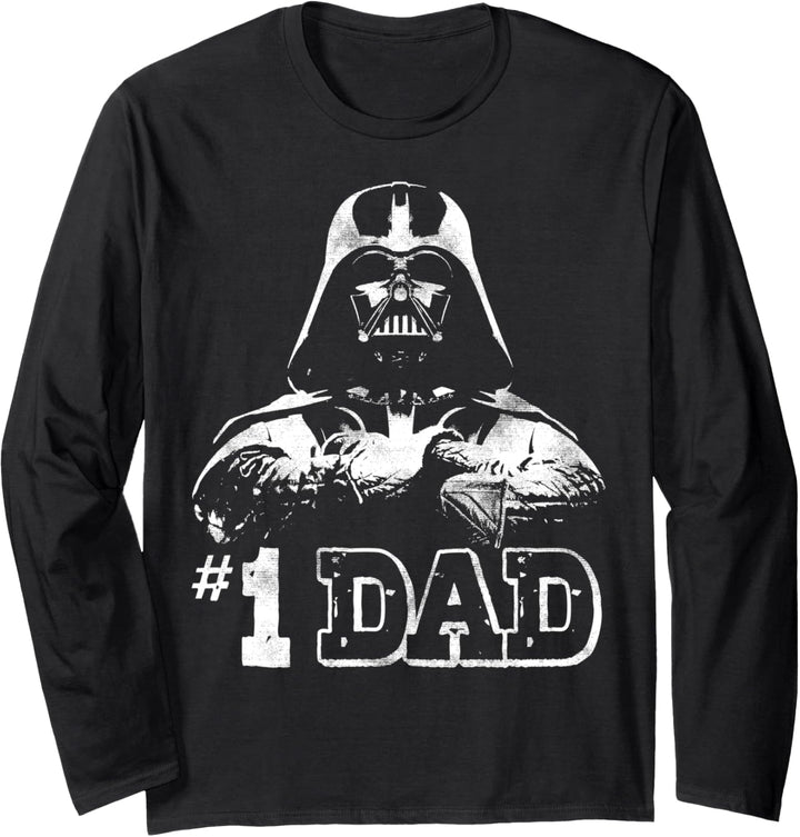 Star Wars Darth Vader Nummer 1 Papa in der Galaxie Portrait Langarmshirt