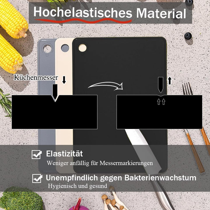 TPU Schneidebrett Flexibles BPA-frei mit Messer- und Saftrille kratzfeste flexible Schneidebretter f