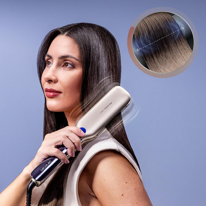 Cecotec Breites Glätteisen mit Kabel Lisse I-Twerk Max, 160-230 °C, Lisse i-Twerk Max