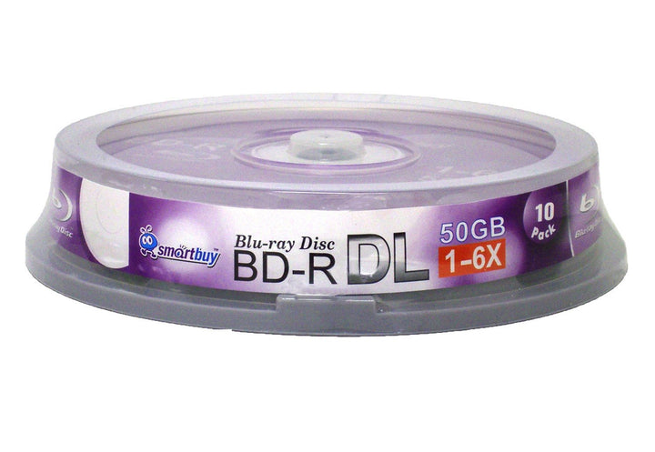 Smart Buy 10 Stück Bd-r DL 50 GB 6x Blu-ray Double Layer Recordable Disc Blank Logo Daten Video Medi