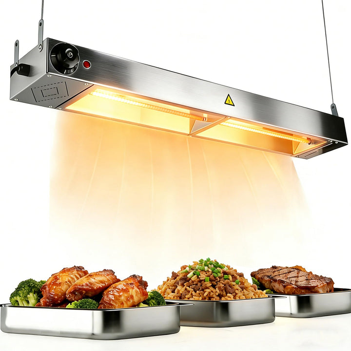 Wärmelampe Küche Gastro, Hängende Speisenwärmer Lampe mit Drehknopf-Temperaturregelung, Kommerzielle