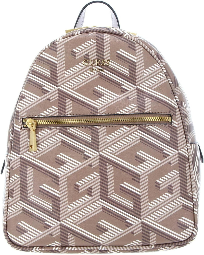 GUESS Damen Vikky Backpack Bag Taupe Logo, Taupe Logo